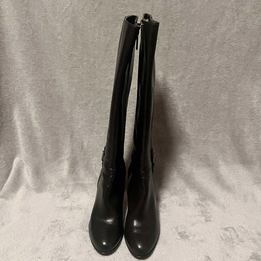 LK Bennett London Brown Knee Boots‎ Uk 38 RRP £450 Genuine Leather Made Italy